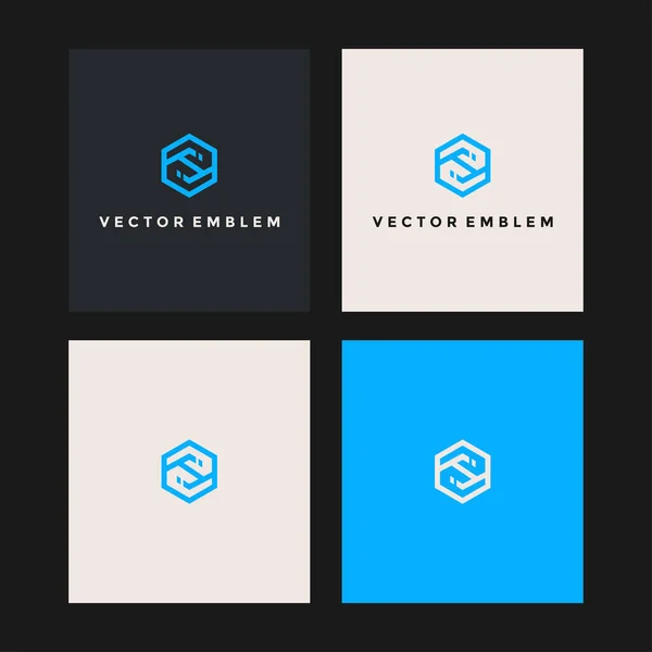 Initialen Oder Logo Vektor Symbol Illustration — Stockvektor