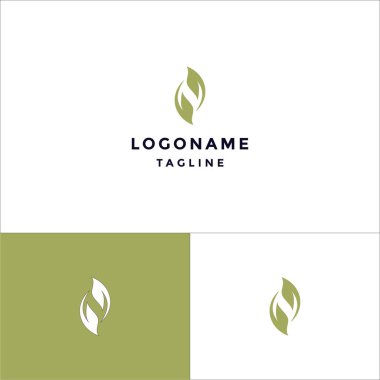 Parafın yaprak logo vektör çizimi