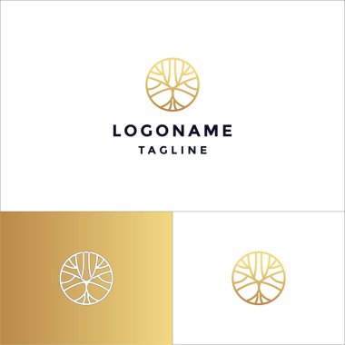 ağaç soyut logo vektör resimleme