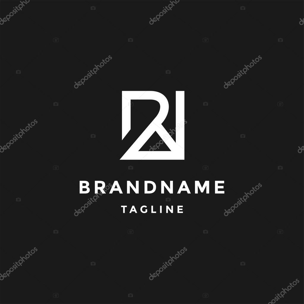 UR, RU Letter Logo Design Template Vector