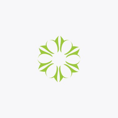 çiçek soyut tasarım logo vektör şablonu