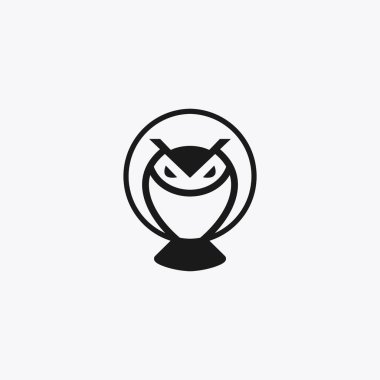 Baykuş logosu vektör tasarım şablonu