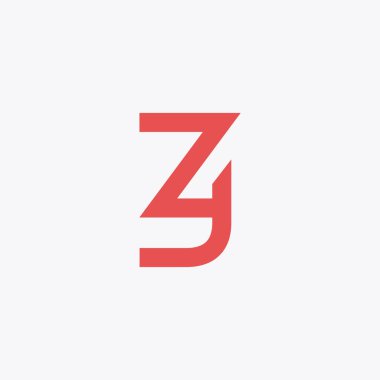 zj logo simgesi vektör tasarım şablonu