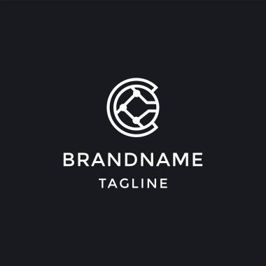 Modern ve Minimal harf C logosu, basit başlangıç logo vektör şablonu