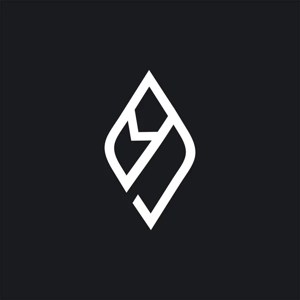 Minimalist Elegant Line Art Abstract Letter Logo Значок Логотипа — стоковый вектор