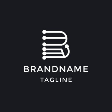 B harfli B harfli Tech Logo VECTOR TEMPLATE