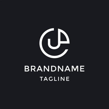 Olağanüstü profesyonel zarif moda muhteşem sanatsal siyah-beyaz renkli harf JP