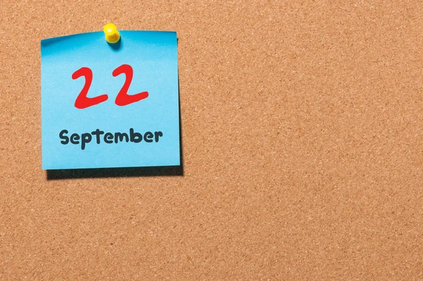 22. září. 22. den v měsíci, barevný štítek na vývěsce. Čas na podzim. Prázdné místo pro text — Stock fotografie