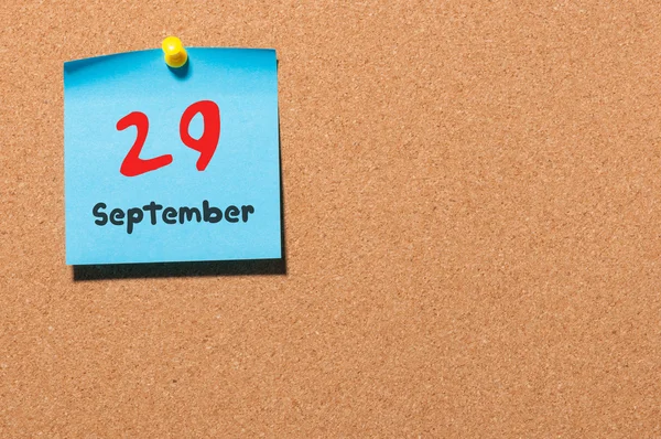 29. září. Den 29 měsíců, barevný štítek na vývěsce. Čas na podzim. Prázdné místo pro text — Stock fotografie