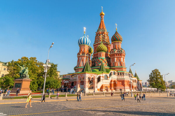 St. Basil Cathedral, Red Square, Moscow Russia. Red Square. Saint Basils Cathedral. The Cathedral of the Protection of Most Holy Theotokos on the MoatMoscow