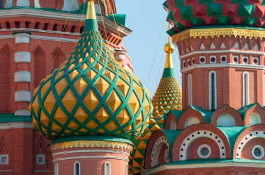 St Basil Katedrali yakın çekim, Kızıl Meydan, Moskova