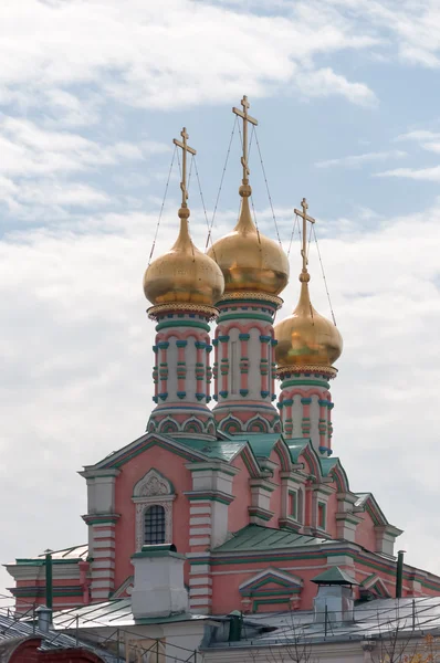 Domes Terem Palace Churches, Temple of Deposition Robe, Moscow Kremlin — Stock Photo, Image