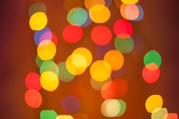 Bokeh feriado vermelho e laranja. Abstrato desfocado fundo de Natal — Fotografia de Stock