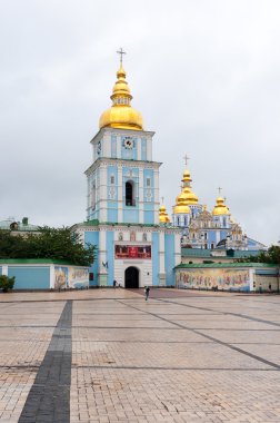 Kiev, Ukrayna - 14 Eylül 2015: St Michaels Golden-Domed Manastırı - ünlü kilise Kiev, Ukrayna