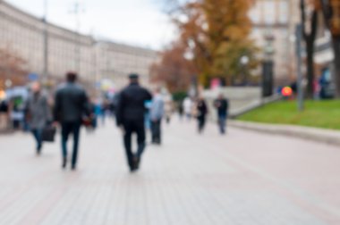 bokeh, Londra'dan sokak insanlar. Bulanık hareketli arka plan