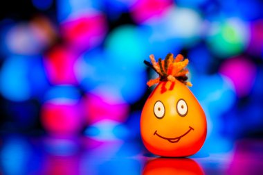 Smile Face. Handmade mans face with a smile. Illustration of emotions