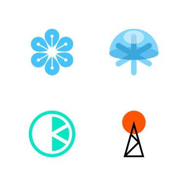 Küme basit colouful logoları