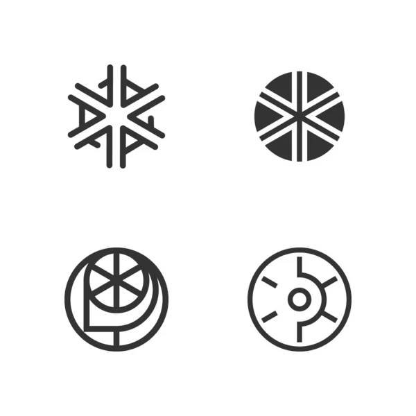 Aantal zwarte minimalistische logo 's — Stockvector
