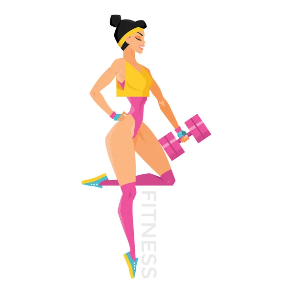 Logo deportivo con dos chicas . — Vector de stock