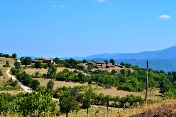 Bulgaria Views Cute Small Villages Bright Day Cute Village Way — Stock Photo, Image