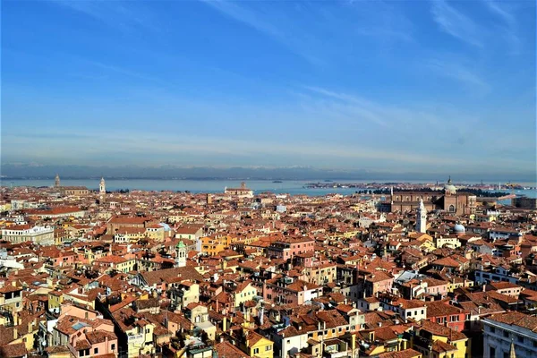 Panoramic View City Venedig Italy City Views Venedig Top Mark — Stock Photo, Image