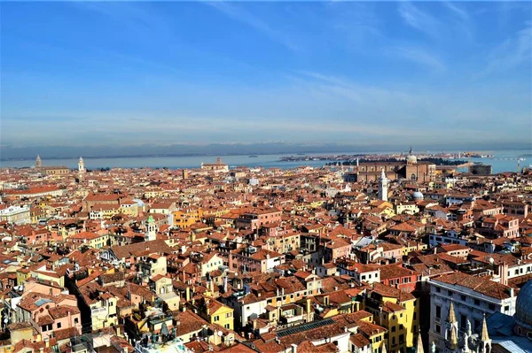 Kilátás Városra Venedig Olaszország Városi Kilátás Venedig Tetejéről Mark Campanile — Stock Fotó