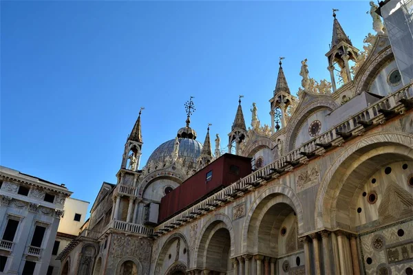 Részletek Szent Márk Bazilikáról Velence Olaszország Velence Venedig Szent Márk — Stock Fotó