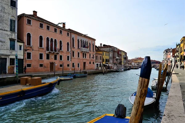 Venedig Venecia Vistas Ciudad Durante Día Soleado Magnífica Ciudad Góndolas — Foto de Stock