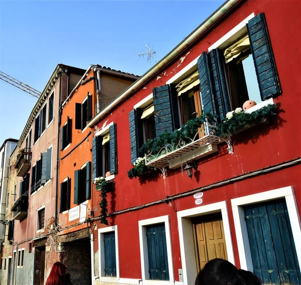 Venedig Velence Városi Kilátás Napsütéses Napon Csodálatos Város Gondolák Ősi — Stock Fotó