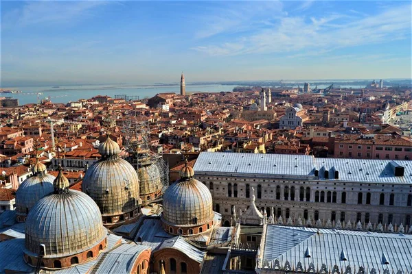 Kilátás Városra Venedig Olaszország Városi Kilátás Venedig Tetejéről Mark Campanile — Stock Fotó