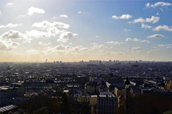 Vista Panorámica París Durante Día Soleado Skyline Vista Superior París — Foto de Stock