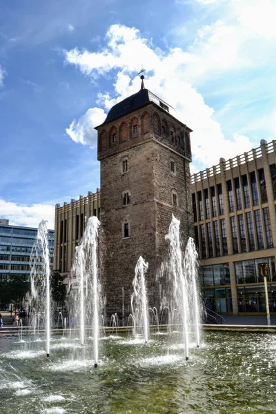 Chemnitz Uno Los Edificios Más Famosos Antiguo Antiguo Edificio Torre — Foto de Stock