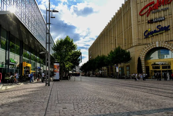 Centrum Miasta Chemnitz Niemcy Wschodnie 2011 Centrum Miasta Gotycka Architektura — Zdjęcie stockowe