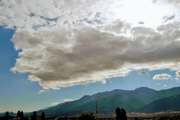 Ulu Montaña Uludag Bursa Vista Durante Día Muy Nublado Luces —  Fotos de Stock