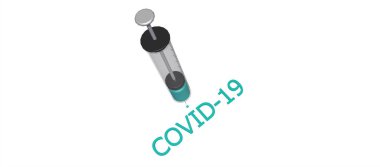 Covid-19 salgınına karşı aşı araştırması. İğne ve aşıyla plastik tıbbi şırınga. Arka planda izole edilmiş. 3B görüntüleme.