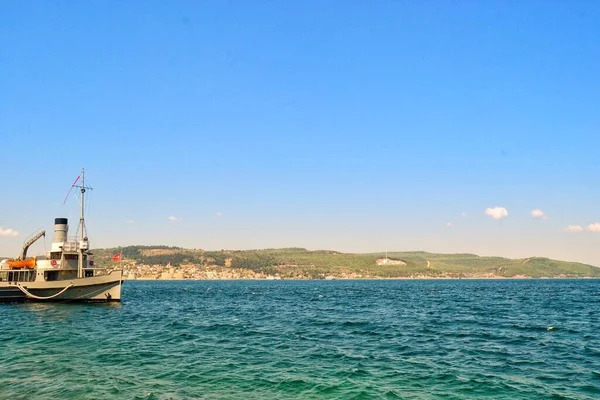 Gemiler Marmara See Türkiye Çanakkale Çanakkale Toplu Taşıma Gemisi Güneşli — Stok fotoğraf