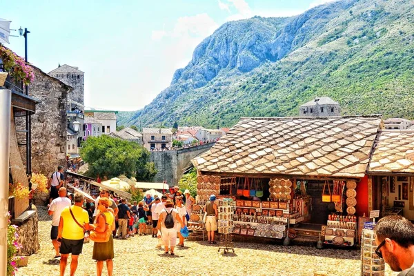 Bosnie Herzégovine Ville Mostar 2018 Mostar Bridge Vue Ancien Ottoman — Photo