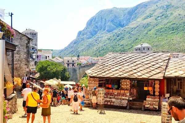 Bosnie Herzégovine Ville Mostar 2018 Mostar Bridge Vue Ancien Ottoman — Photo