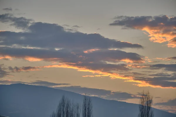 Ulu Mountain Uluda Landscape Sunset Overcast Weather Heavy Cloudy Day — Stock Photo, Image