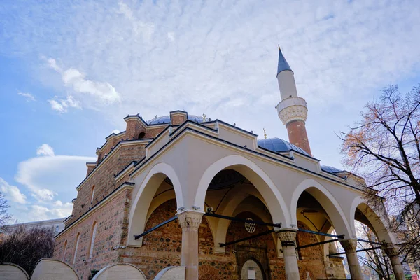 Old Ancient Ottoman Architectural Building Banya Bashi Mosque Its Minaret — Stock Photo, Image