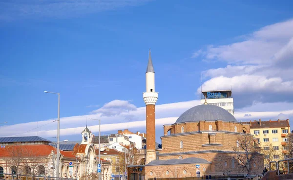 2021 Sofia Bulgarien Banya Bashi Moschee Und Blauer Himmelshintergrund Aufgenommen — Stockfoto