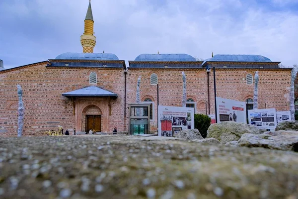 2021 Január Plovdiv Bulgária Plovdiv Római Stadion Dzhumaya Mecset Mögötte — Stock Fotó