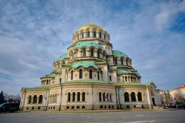 2021 Sofía Bulgaria Magnífica Catedral Alexander Nevsky Capital Bulgaria Cielo —  Fotos de Stock