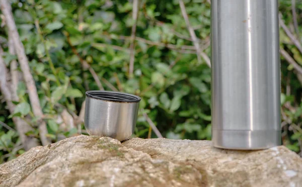 Caffe Mug Heat Sealing Thermos Cover Made Stainless Steel Thee — Stock Photo, Image