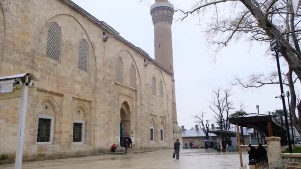 2021 Bursa Turquía Gran Mezquita Ulu Camii Establecida Por Primera — Vídeo de stock
