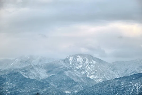 Ulu Montagne Uludag Bursa Turquie Pendant Hiver Vue Brumeuse Brumeuse — Photo