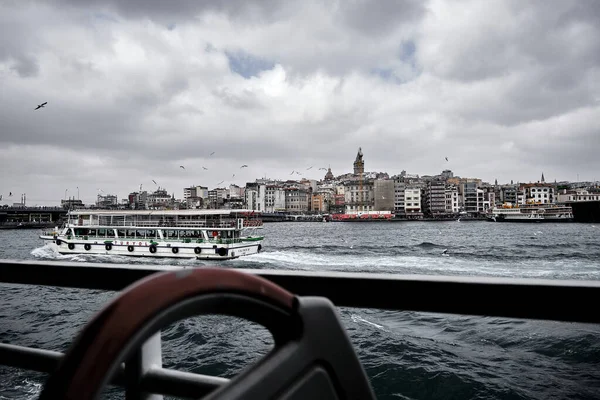 Тысячная Индейка Галата Башня Золотой Рог Galic Istanbul Путем Фотографирования — стоковое фото