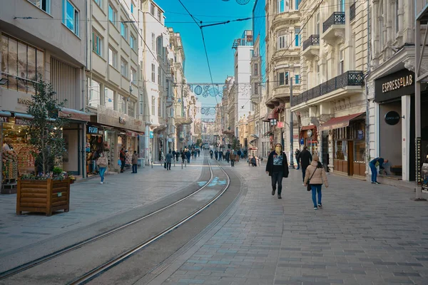 Turquía Estambul 2021 Una Las Avenidas Más Conocidas Estambul Avenida — Foto de Stock