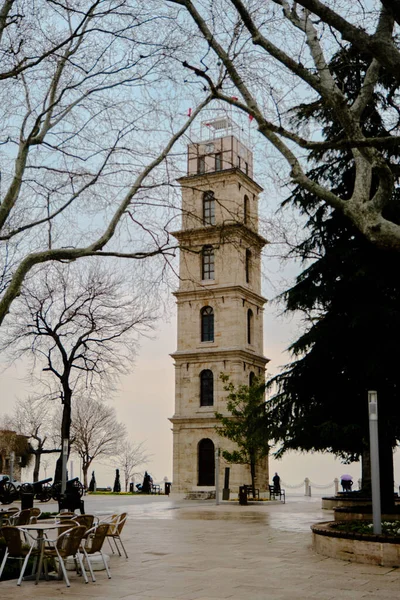 Bursa Tophane Distrito Com Torre Relógio Velho Estabelecido Pelo Império — Fotografia de Stock