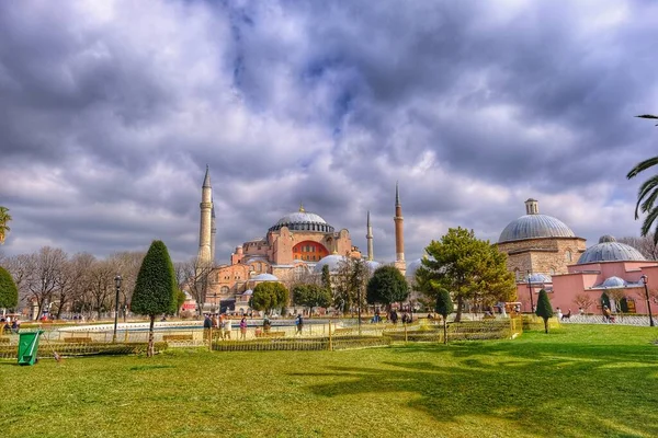 Turkiet Istanbul 2021 Fasad Och Utanför Hagia Sofia Moskén Innan — Stockfoto